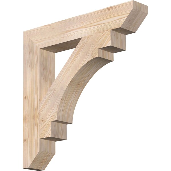 Ekena Millwork Merced Slat Smooth Bracket, Douglas Fir, 5 1/2"W x 34"D x 34"H BKT06X34X34MRC06SDF - main